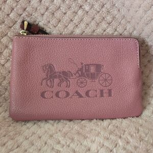 Coach Mauve Leather Wristlet